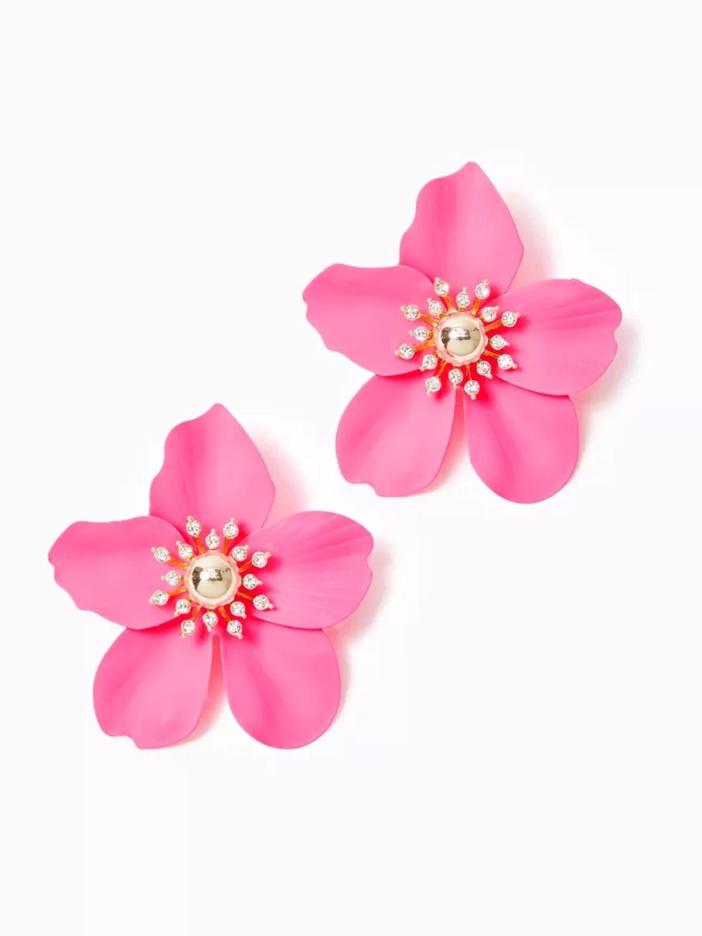 LILLY PULITZER Rousseau Pink Small Orchid Earrings